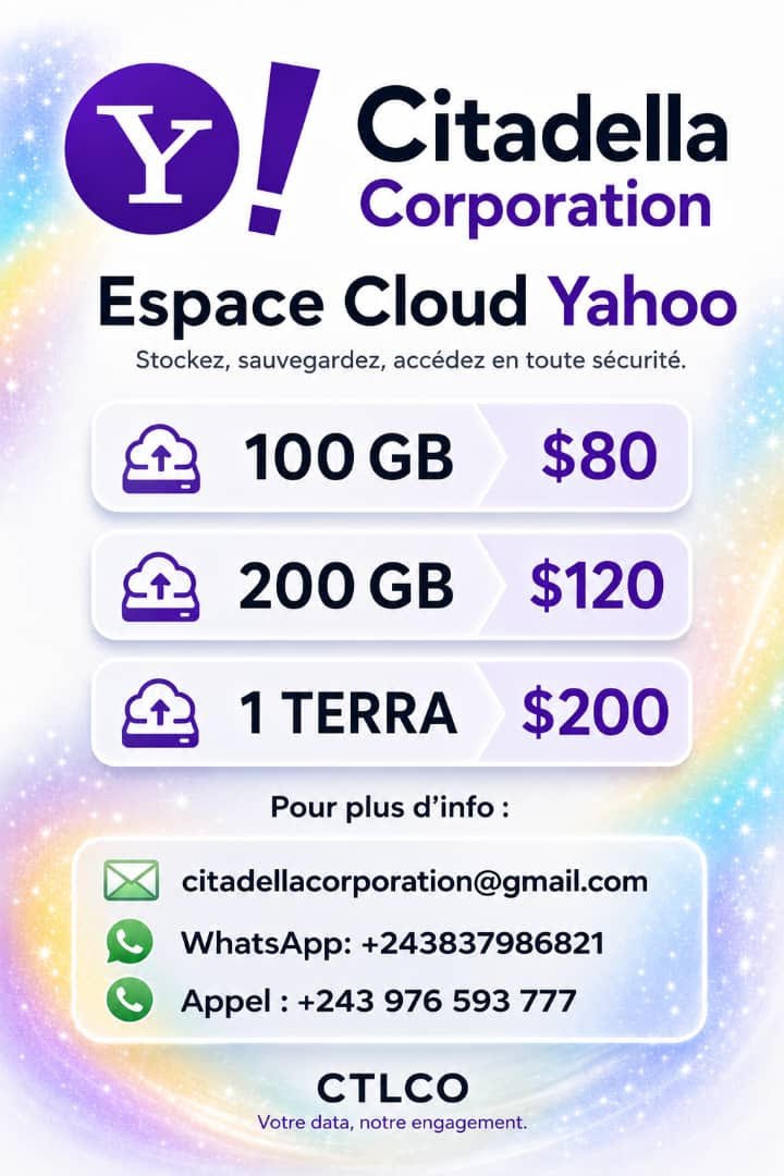 Boostez votre Espace Yahoo Cloud avec Citadella Corporation !